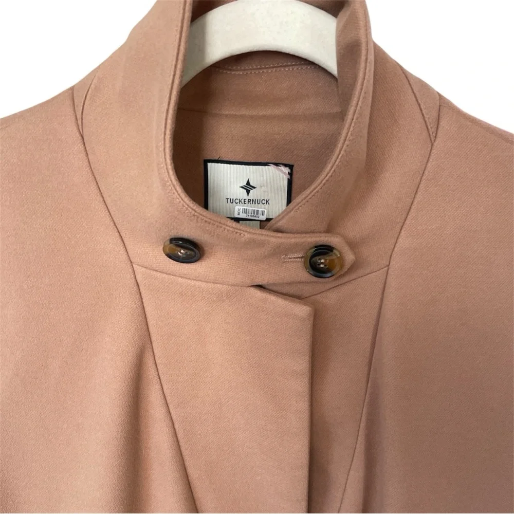 Tuckernuck Emerson Elbow Patch Caramel Brown Mini Dress Coat EUC Size Large - Picture 5 of 7